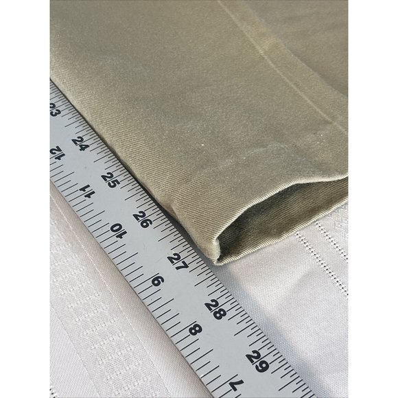 Lee Performance 36x30 Khaki Comfort Mens Casual Dress Pants Pleated Hemmed 27" - Picture 4 of 6